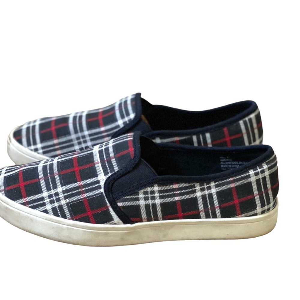 Report Plaid Slip On Sneakers